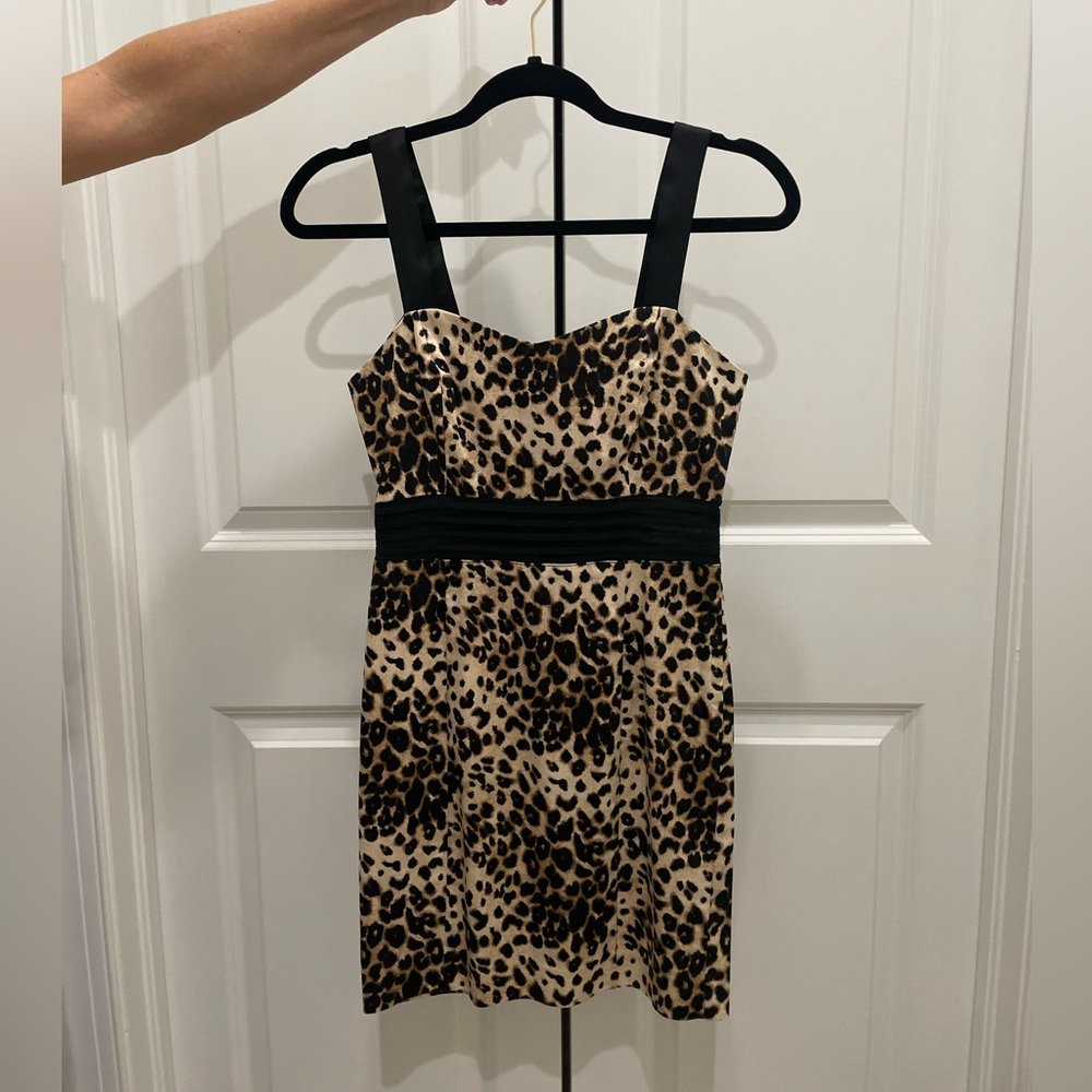 Cheetah print cocktail dress